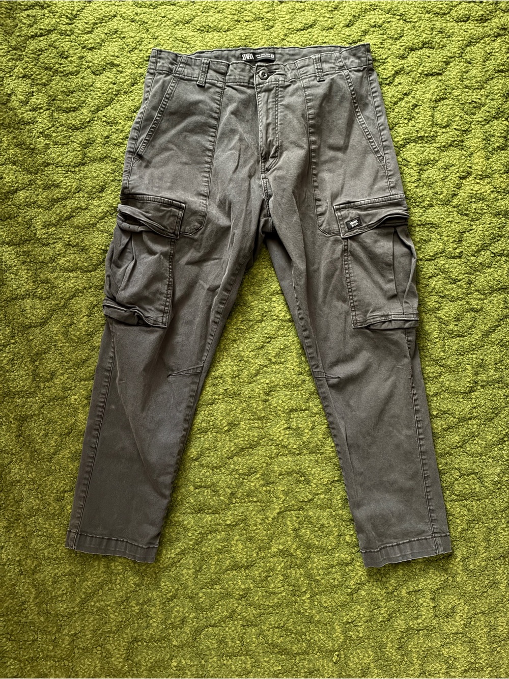Zara Gray Cargo Pants - Utility Style